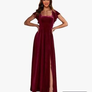 Amazon Burgundy Maxi Dress
